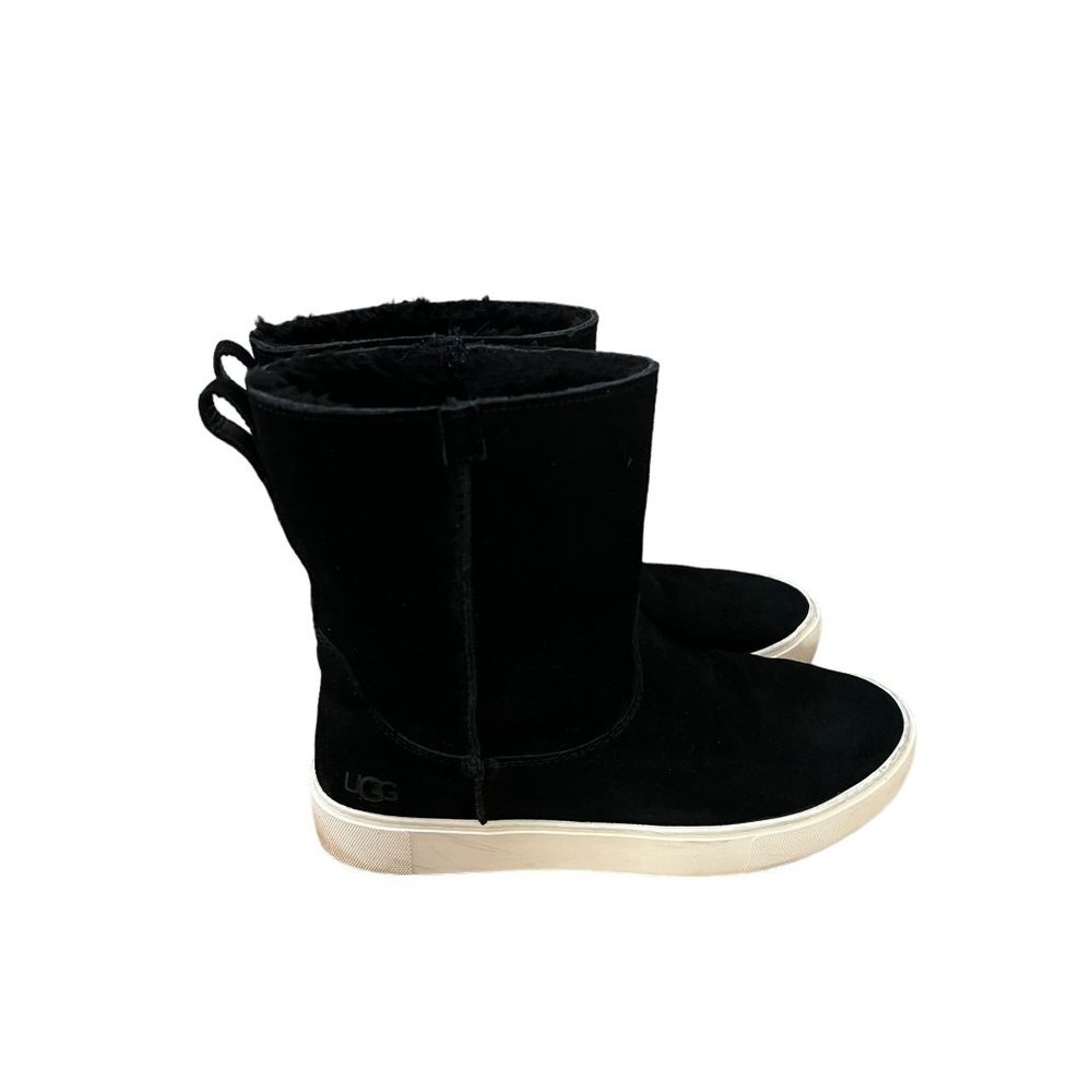 UGG Women’s Size 10 Declan Sneaker Boots‎ Suede Short Black Slip-on - Picture 8 of 10